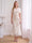 Sheath/Column Scoop Short Sleeves Ankle-Length Wedding Guest Dresses with Embroidery & 3D Floral