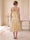 A-Line/Princess Sweetheart Sleeveless Tea-Length Wedding Guest Dresses with Applique & Lace