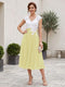 A-Line/Princess V-Neck Short Sleeves Tea-length Mother of the Bride Dresses with Applique & Pleats