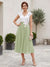 A-Line/Princess V-Neck Short Sleeves Tea-length Mother of the Bride Dresses with Applique & Pleats