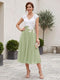 A-Line/Princess V-Neck Short Sleeves Tea-length Mother of the Bride Dresses with Applique & Pleats