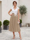 A-Line/Princess V-Neck Short Sleeves Tea-length Mother of the Bride Dresses with Applique & Pleats