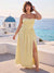 A-Line/Princess Sleeveless Floor-Length Plus Size Bridesmaid Dresses with Split Side