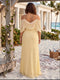Sheath/Column Cold-Shoulder Half Sleeves Floor-Length Plus Size Bridesmaid Dresses With Ruched