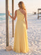 A-Line/Princess One-Shoulder Sleeveless Floor-Length Bridesmaid Dresses with Split Side & Ruched