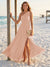 A-Line/Princess One-Shoulder Sleeveless Floor-Length Bridesmaid Dresses with Split Side & Ruched