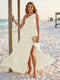 A-Line/Princess One-Shoulder Sleeveless Floor-Length Bridesmaid Dresses with Split Side & Ruched