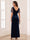 Sheath/Column Scoop Flutter Sleeves Floor-length Mother of the Bride Dresses with Split Side & Beading