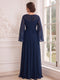 A-Line/Princess V-Neck Flutter Sleeves Floor-length Mother of the Bride Dresses with Lace & Applique