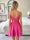 A-Line/Princess Spaghetti Straps Sleeveless Short/Mini Homecoming Dresses with Ruched