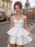 A-Line/Princess Spaghetti Straps Sleeveless Short/Mini Homecoming Dresses with Ruffles