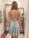 A-Line/Princess Halter Sleeveless Short/Mini Homecoming Dresses with Pleats & Appliques
