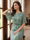 Sheath/Column Scoop Flutter Sleeves Floor-Length Mother of the Bride Dresses with Sequins