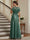 A-Line/Princess Scoop Short Sleeves Ankle-Length Mother of the Bride Dresses with Beading & Pleated