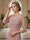 Sheath/Column Scoop 3/4 Sleeves Floor-length Mother of the Bride Dresses with Split Side & Appliques