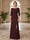 Sheath/Column Scoop 3/4 Sleeves Floor-length Mother of the Bride Dresses with Split Side & Appliques