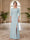 Sheath/Column Scoop 3/4 Sleeves Floor-length Mother of the Bride Dresses with Split Side & Appliques