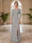 Sheath/Column Scoop 3/4 Sleeves Floor-length Mother of the Bride Dresses with Split Side & Appliques