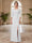 Sheath/Column Scoop 3/4 Sleeves Floor-length Mother of the Bride Dresses with Split Side & Appliques