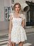 A-Line/Princess Square Neck Sleeveless Short/Mini Homecoming Dresses with 3D Floral