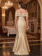 Trumpet/Mermaid Off-the-Shoulder Sleeveless Floor-Length Plus Size Evening Dresses With 3D Floral