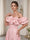 A-Line/Princess Off-the-Shoulder Sleeveless Floor-Length Prom Dresses With Split Side & Sequins