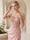Sheath/Column Off-the-Shoulder Sleeveless Floor-Length Prom Dresses With Split Side & Applique
