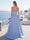 A-Line/Princess Halter Sleeveless Floor-Length Formal Dresses with Beading & Pleats