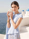 Sheath/Column Short Sleeves Crew Neck Floor-Length Formal Dresses With Cape & 3D Floral