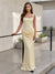 Sheath/Column Square Neck Sleeveless Floor-Length Bridesmaid Dresses with Ruched