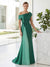 Trumpet/Mermaid One Shoulder Sleeveless Floor-Length Formal Dresses With Pleats & Appliques