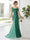 Trumpet/Mermaid One Shoulder Sleeveless Floor-Length Formal Dresses With Pleats & Appliques