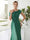 Trumpet/Mermaid One Shoulder Sleeveless Floor-Length Formal Dresses With Pleats & Appliques