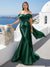 Trumpet/Mermaid Off-the-Shoulder Sleeveless Floor-Length Formal Dresses With Knot Bow