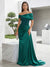 Trumpet/Mermaid Off-The-Shoulder Sleeveless Floor-Length Formal Dresses With Ruched