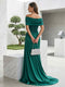 Trumpet/Mermaid Off-The-Shoulder Sleeveless Floor-Length Formal Dresses With Ruched