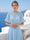 A-Line/Princess Scoop Short Sleeves Floor-Length Long Bridesmaid Dresses with Ruffles