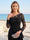 Trumpet/Mermaid One-Shoulder Long Sleeves Floor-Length Mother of the Bride Dresses with Ruffles & Applique