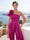 Jumpsuit 2 Pieces One-Shoulder Sleeveless Floor-Length Mother of the Bride Dresses with Ruffles & 3D Floral