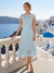 A-Line/Princess Scoop Cap Sleeves Tea-Length Mother of the Bride Dresses with Applique & Sequins