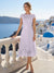 A-Line/Princess Scoop Cap Sleeves Tea-Length Mother of the Bride Dresses with Applique & Sequins