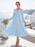 A-Line/Princess Long Sleeves Scoop Knee-Length Mother of the Bride Dresses with Ruched & Keyhole