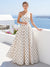 A-Line/Princess One-Shoulder Sleeveless Floor-Length Formal Dresses With Pleats & Ruched