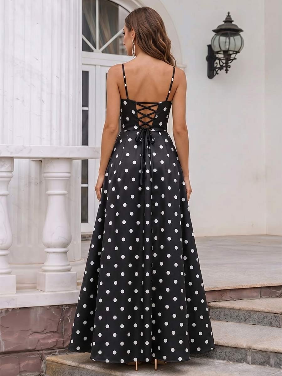A-Line/Princess Spaghetti Straps Sleeveless Floor-Length Formal Dresses With Pleated &amp; Ruched