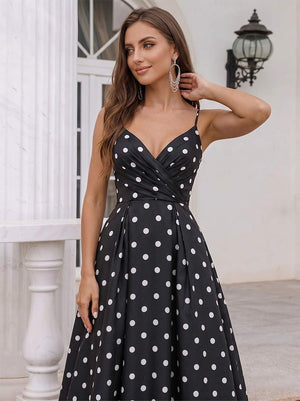 A-Line/Princess Spaghetti Straps Sleeveless Floor-Length Formal Dresses With Pleated & Ruched