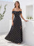 A-Line/Princess Off-the-Shoulder Sleeveless Floor-Length Formal Dresses With Split Side