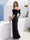 Sheath/Column Off-The-Shoulder Short Sleeves Floor-Length Formal Dresses With  Ruffles