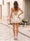 A-Line/Princess Spaghetti Straps Sleeveless Short/Mini Homecoming Dresses with Ruffles & Ruched