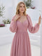 A-Line/Princess Long Sleeves Sweetheart Floor Length Bridesmaid Dresses with Pleats & Ruched