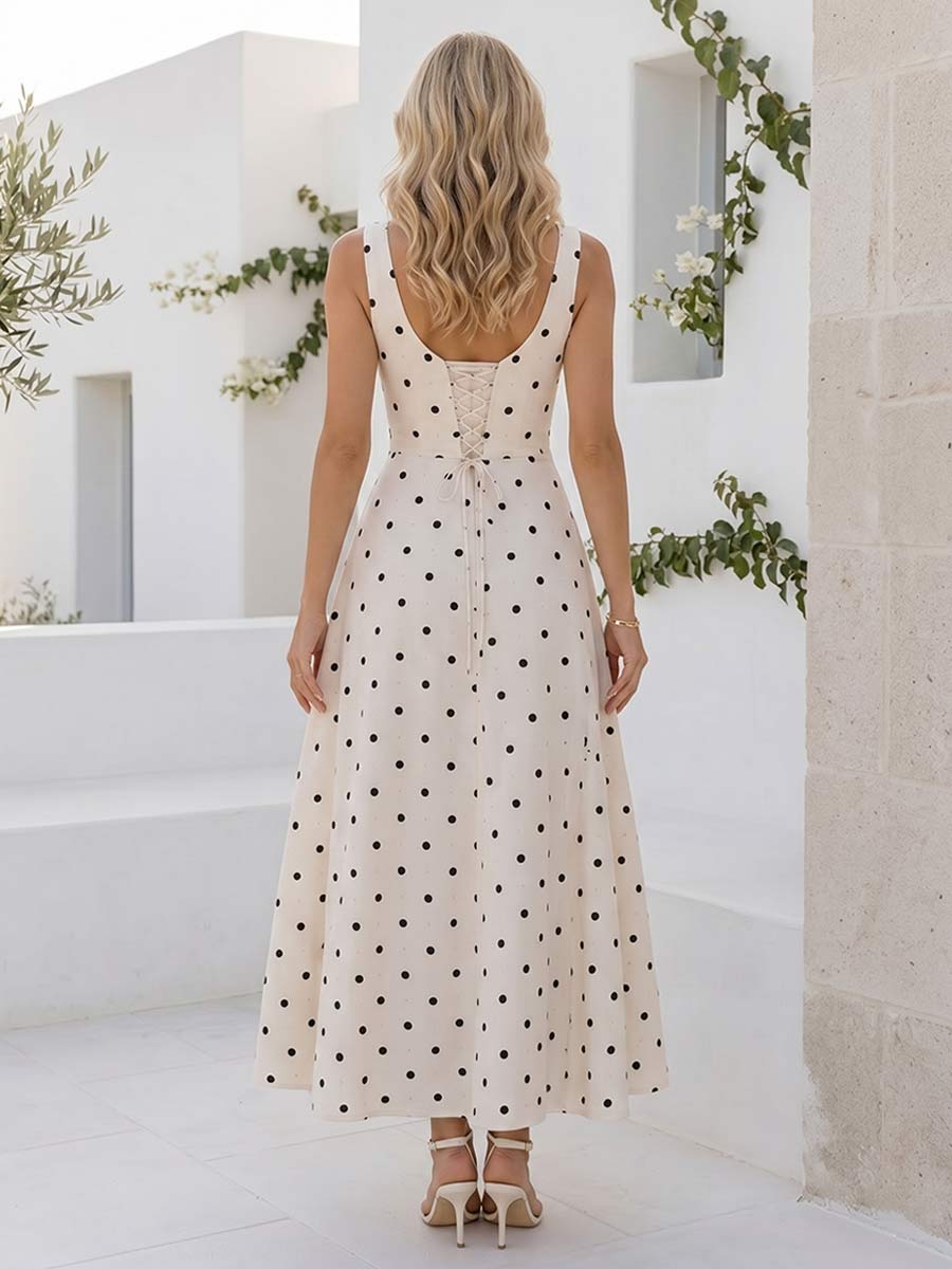 A-Line/Princess Scoop Sleeveless Ankle Length Cocktail Dresses With Ruched